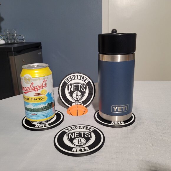 Brooklyn Nets Coaster Set - 3D Printed - (Set of 4) - Picture 2 of 4